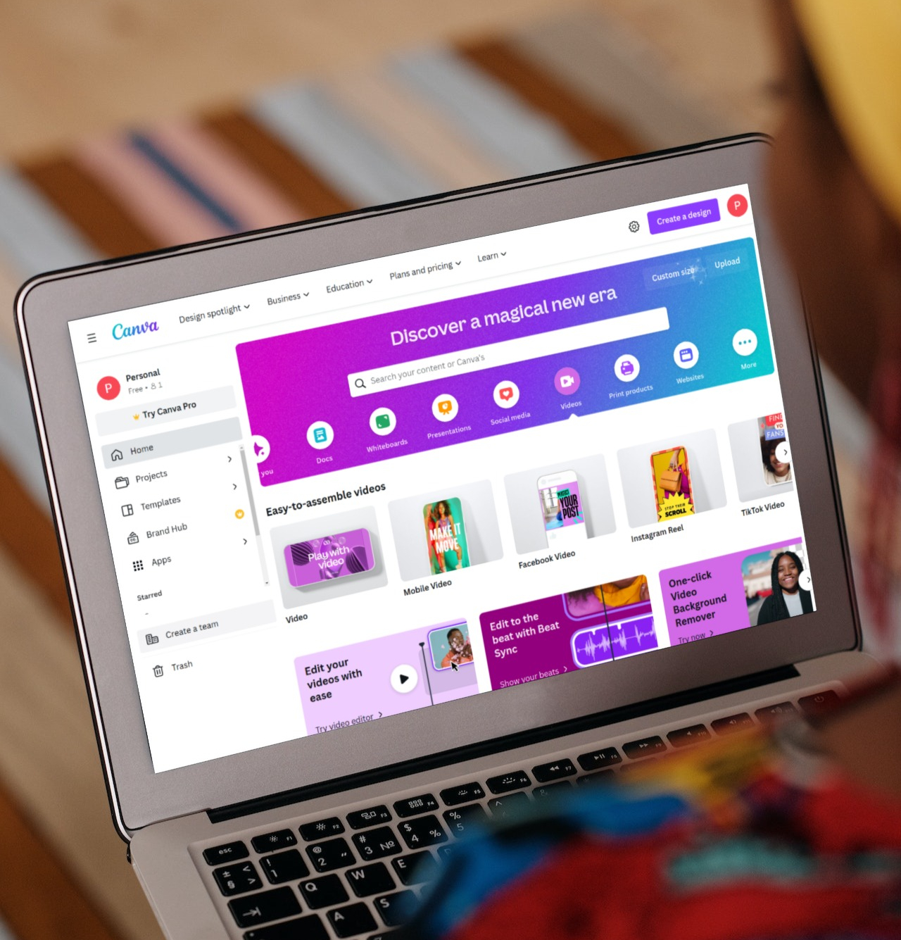 Canva's video options